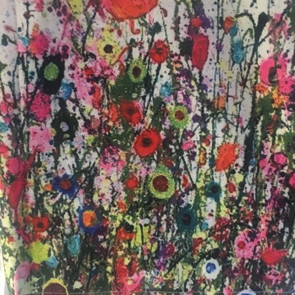 *HOST PICK* Misslook Pullover Top Womens Large Long Sleeve Blouse White Flower - Picture 14 of 16